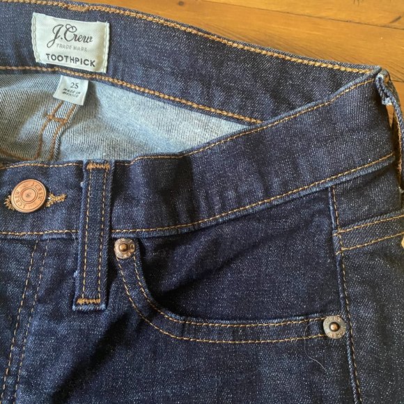 NWOT J.Crew 8" Toothpick Classic Wash - 25 - Picture 4 of 6